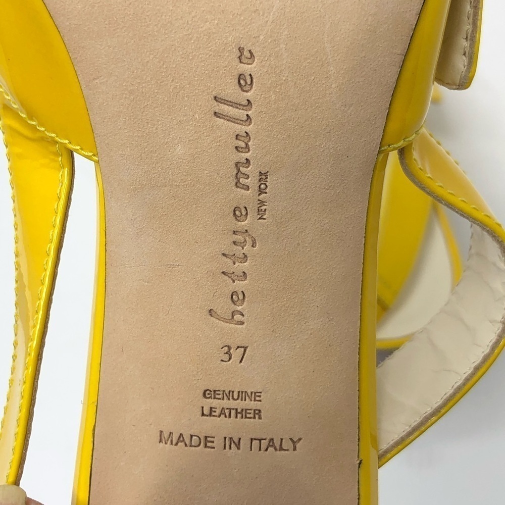 BETTYE Muller Yellow Patent leather sling back shoes - Picture 6 of 15